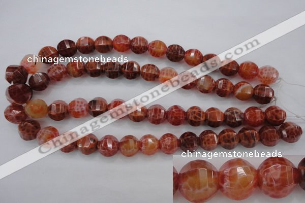 CAG4171 15.5 inches 14mm pumpkin natural fire agate beads