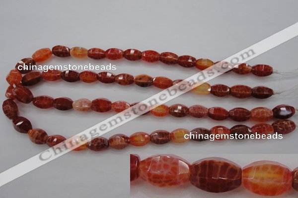 CAG4172 15.5 inches 9*14mm faceted hexahedron natural fire agate beads