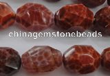 CAG4178 15.5 inches 15*20mm faceted nuggets natural fire agate beads