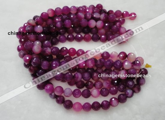 CAG419 15.5 inches 16mm faceted round agate beads Wholesale