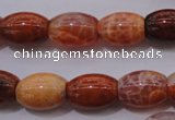 CAG4191 15.5 inches 12*16mm rice natural fire agate beads