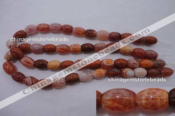 CAG4191 15.5 inches 12*16mm rice natural fire agate beads