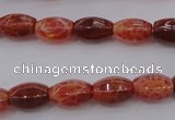 CAG4192 15.5 inches 7*12mm hexahedron natural fire agate beads