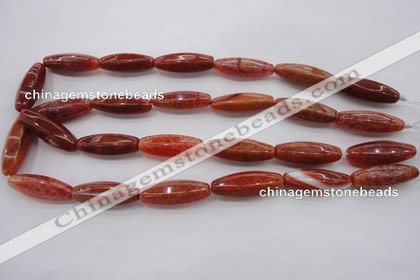 CAG4193 15.5 inches 10*30mm hexahedron natural fire agate beads