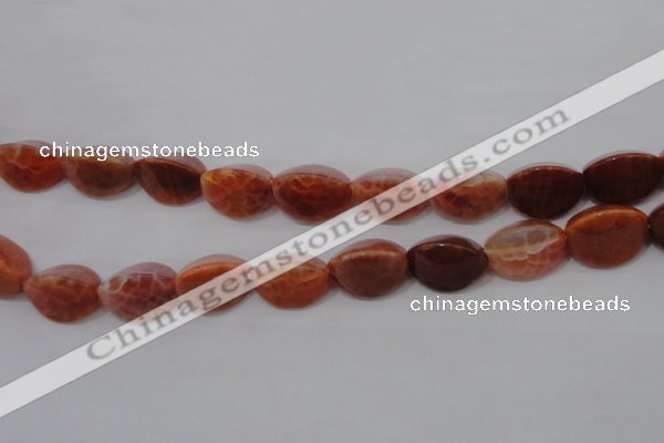 CAG4204 15.5 inches 10*14mm trihedron natural fire agate beads