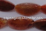 CAG4205 15.5 inches 10*20mm trihedron natural fire agate beads