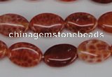CAG4211 15.5 inches 8*12mm oval natural fire agate beads