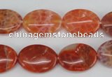 CAG4214 15.5 inches 13*18mm oval natural fire agate beads