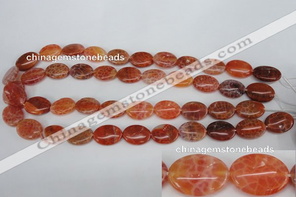 CAG4214 15.5 inches 13*18mm oval natural fire agate beads