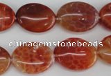 CAG4215 15.5 inches 15*20mm oval natural fire agate beads