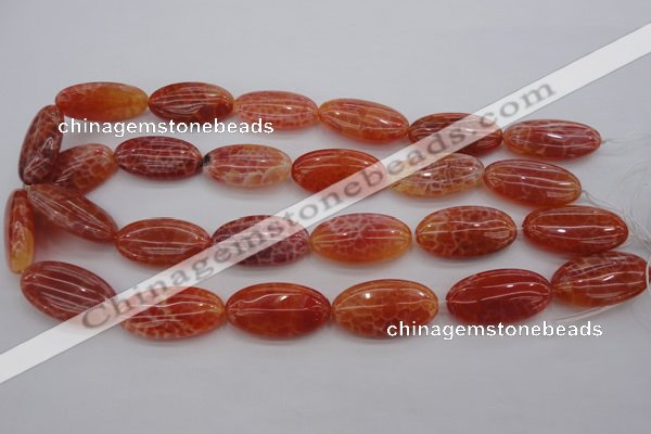 CAG4218 15.5 inches 15*30mm oval natural fire agate beads