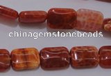 CAG4224 15.5 inches 10*14mm rectangle natural fire agate beads