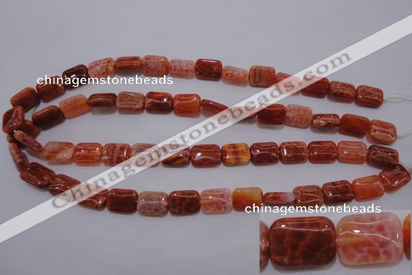 CAG4224 15.5 inches 10*14mm rectangle natural fire agate beads