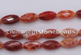 CAG4268 15.5 inches 6*12mm faceted marquise natural fire agate beads