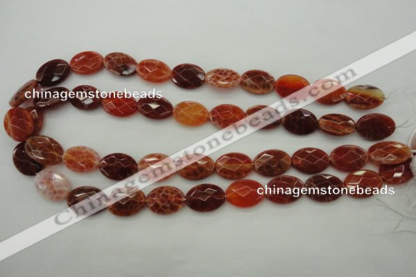 CAG4270 15.5 inches 13*18mm faceted oval natural fire agate beads