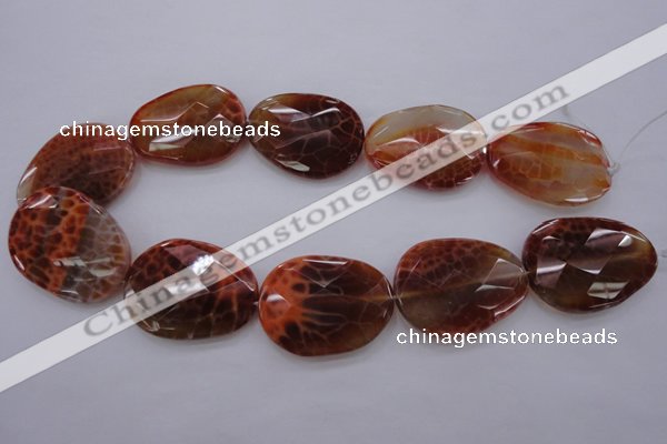 CAG4280 15.5 inches 28*39mm faceted freeform natural fire agate beads