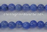 CAG4300 15.5 inches 4mm round dyed blue fire agate beads