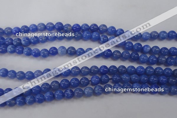 CAG4301 15.5 inches 6mm round dyed blue fire agate beads
