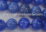 CAG4302 15.5 inches 8mm round dyed blue fire agate beads