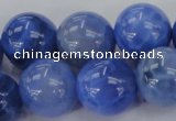 CAG4304 15.5 inches 12mm round dyed blue fire agate beads