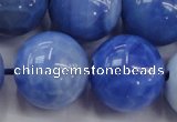 CAG4305 15.5 inches 14mm round dyed blue fire agate beads