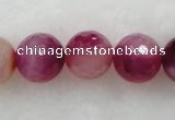 CAG432 15.5 inches 16mm faceted round agate beads Wholesale