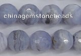 CAG4363 15.5 inches 10mm faceted round blue lace agate beads