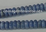 CAG4372 15.5 inches 5*10mm rondelle dyed blue lace agate beads