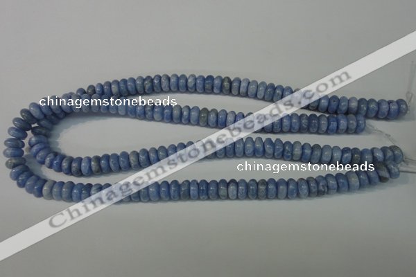 CAG4372 15.5 inches 5*10mm rondelle dyed blue lace agate beads