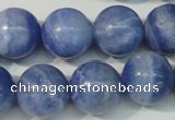 CAG4375 15.5 inches 16mm round dyed blue lace agate beads