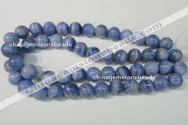 CAG4375 15.5 inches 16mm round dyed blue lace agate beads