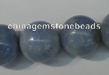 CAG4376 15.5 inches 18mm round dyed blue lace agate beads