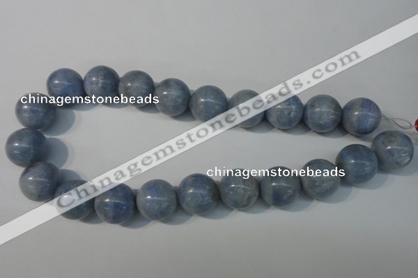 CAG4377 15.5 inches 20mm round dyed blue lace agate beads