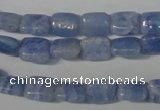 CAG4387 15.5 inches 8*10mm rectangle dyed blue lace agate beads