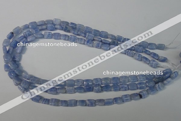 CAG4387 15.5 inches 8*10mm rectangle dyed blue lace agate beads