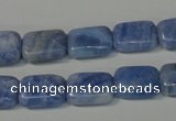 CAG4388 15.5 inches 10*14mm rectangle dyed blue lace agate beads