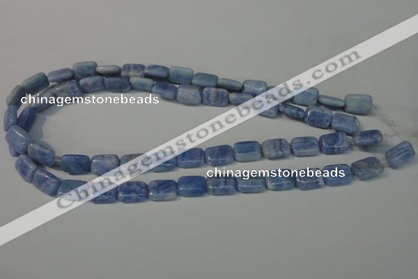 CAG4388 15.5 inches 10*14mm rectangle dyed blue lace agate beads