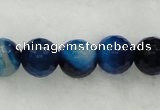 CAG439 15.5 inches 10mm faceted round agate beads wholesale