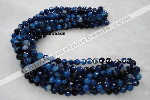 CAG439 15.5 inches 10mm faceted round agate beads wholesale