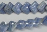 CAG4396 15.5 inches 12*12mm diamond dyed blue lace agate beads