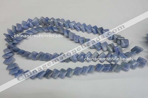 CAG4396 15.5 inches 12*12mm diamond dyed blue lace agate beads