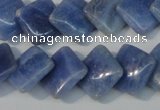 CAG4397 15.5 inches 14*14mm diamond dyed blue lace agate beads