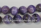 CAG4434 15.5 inches 12mm round dyed blue lace agate beads