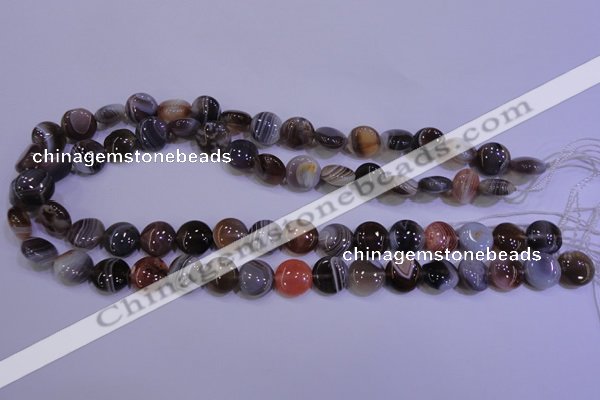 CAG4442 15.5 inches 12mm flat round botswana agate beads wholesale