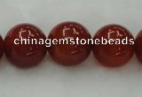 CAG446 15.5 inches 16mm round red agate gemstone beads wholesale