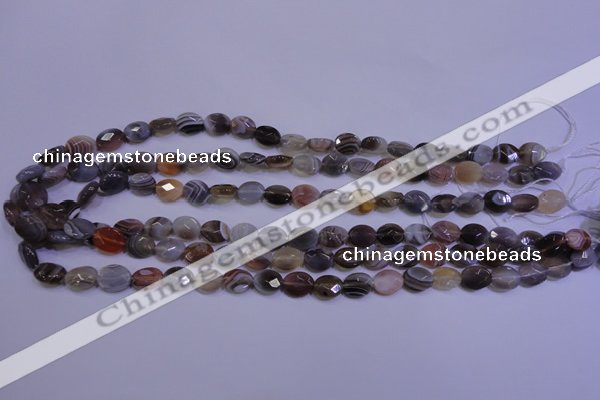 CAG4460 15.5 inches 8*10mm faceted oval botswana agate beads