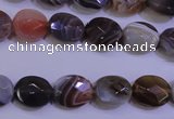 CAG4461 15.5 inches 10*12mm faceted oval botswana agate beads