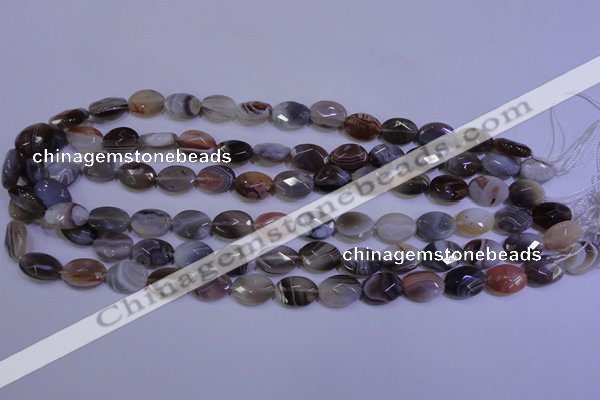 CAG4462 15.5 inches 10*14mm faceted oval botswana agate beads