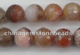 CAG4473 15.5 inches 10mm faceted round pink botswana agate beads