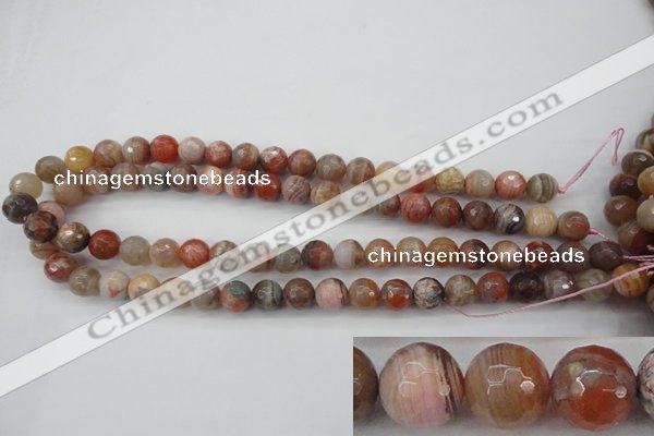 CAG4473 15.5 inches 10mm faceted round pink botswana agate beads